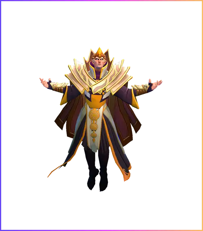 Afbeelding van de held Invoker, een magische personage met complexe spreuken en hoge vaardigheidseisen, gebruikt in strategische teamgevechten