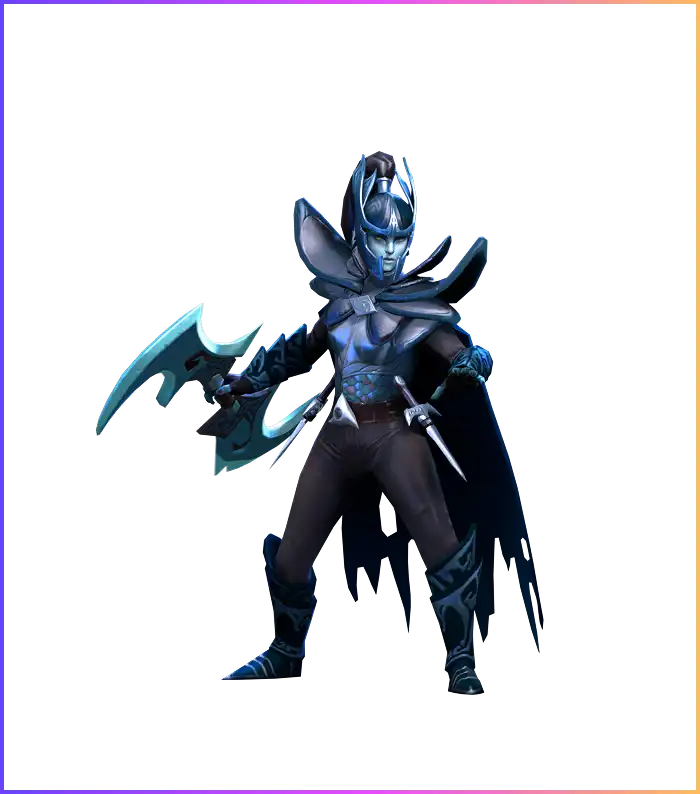 Afbeelding van Phantom Assassin, een snelle sluipmoordenaar met focus op kritieke aanvallen en precisie in gevechten